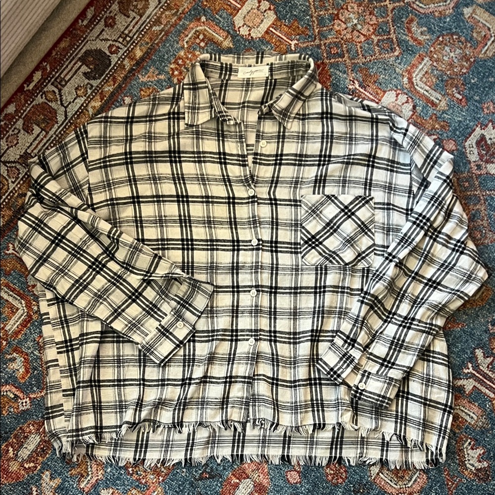 Plaid Button-Up Shirt